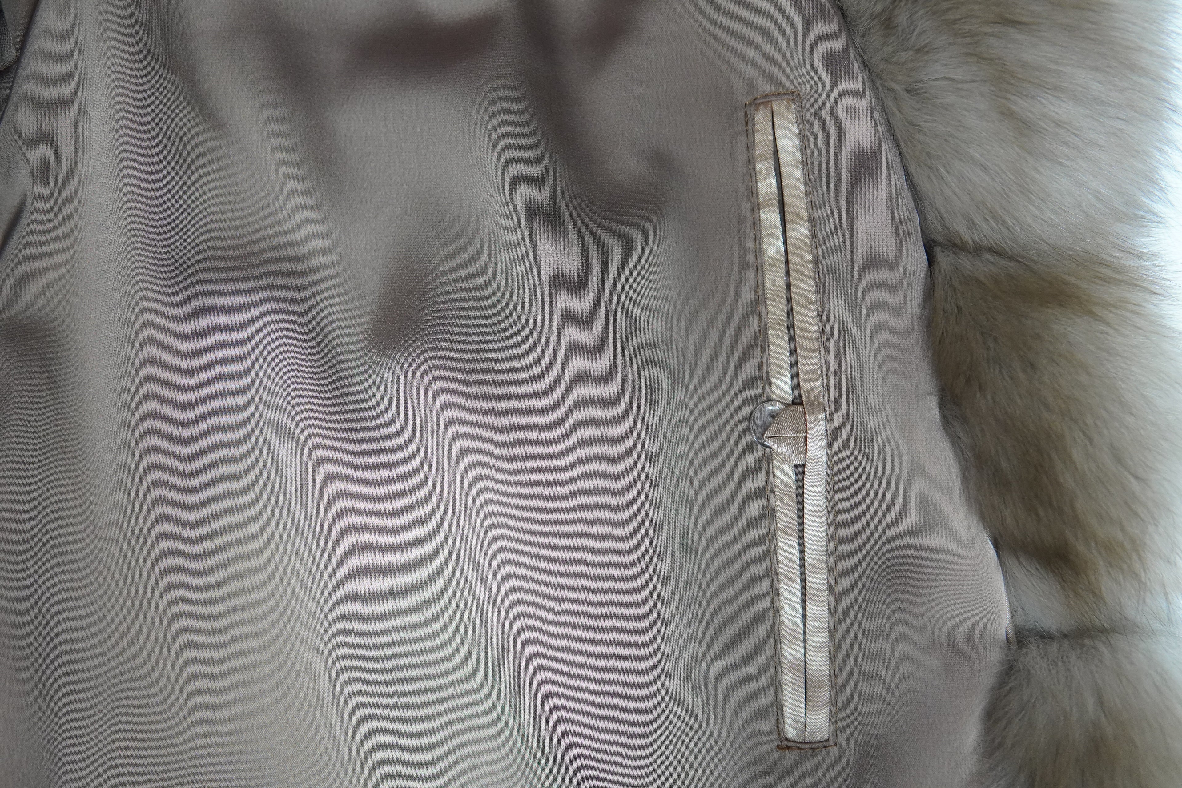 Brown-Yellow Fox Fur Coat