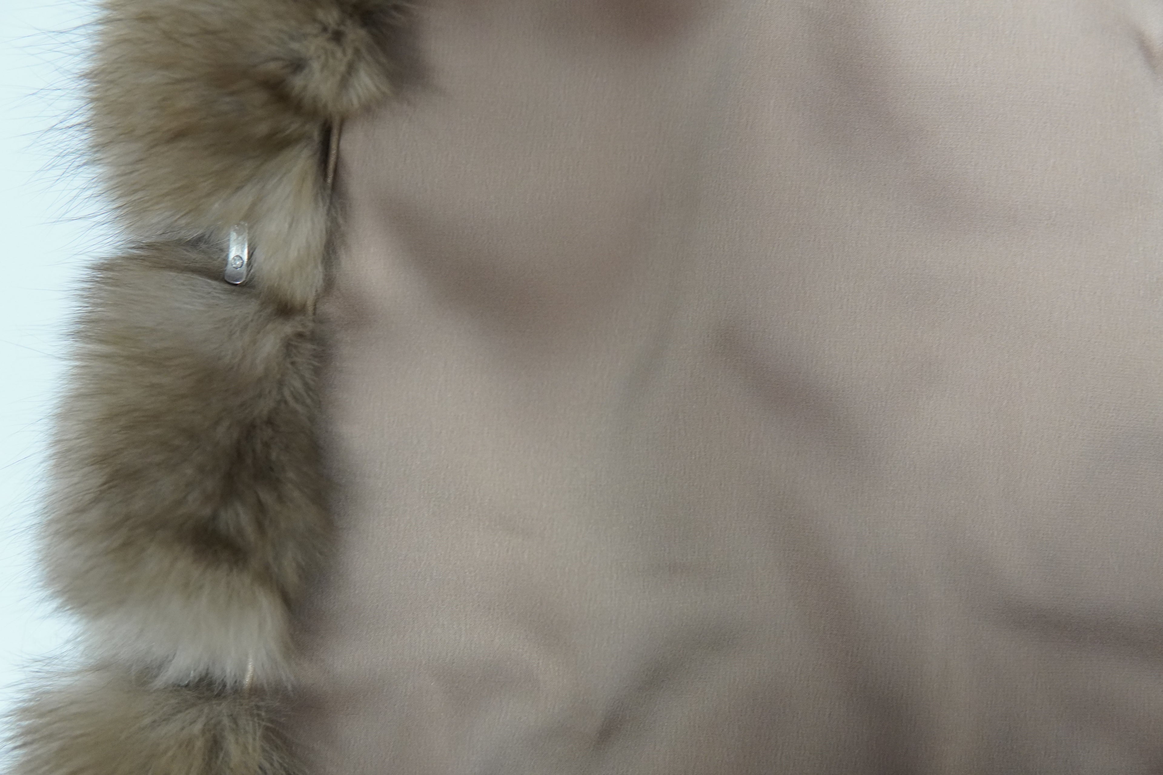 Brown-Yellow Fox Fur Coat