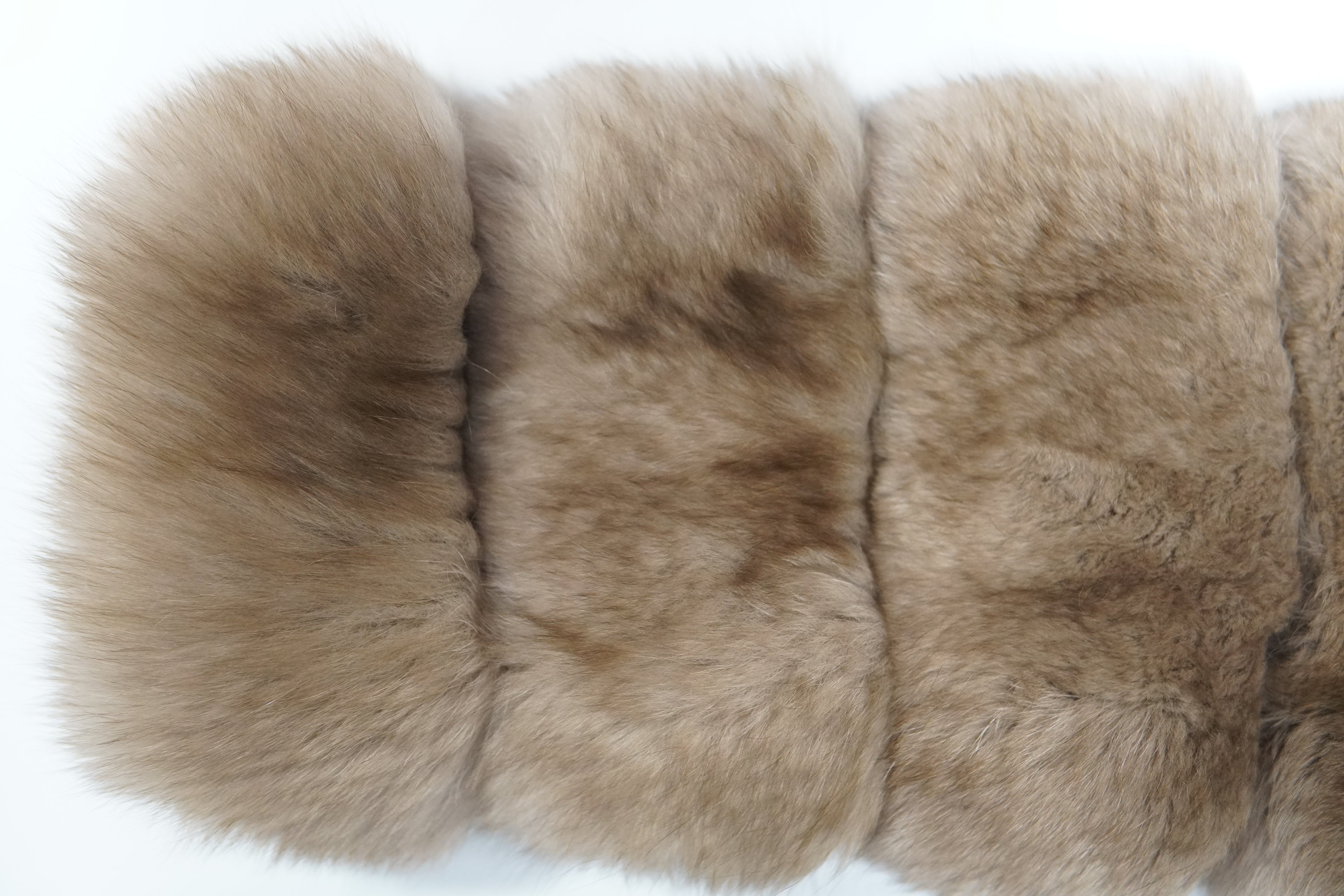 Brown-Yellow Fox Fur Coat