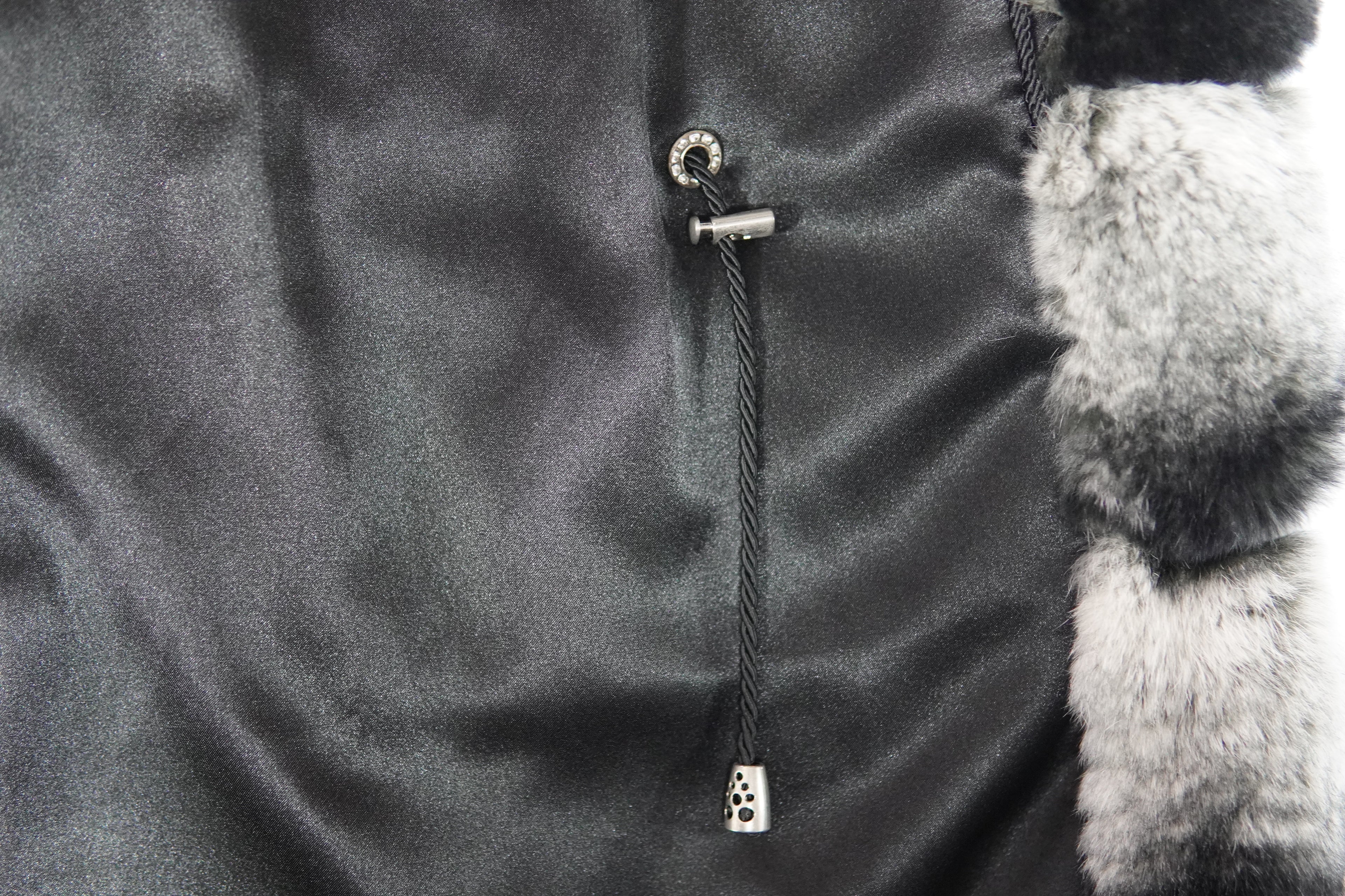 Rabbit Fur and Fox Striped Coat