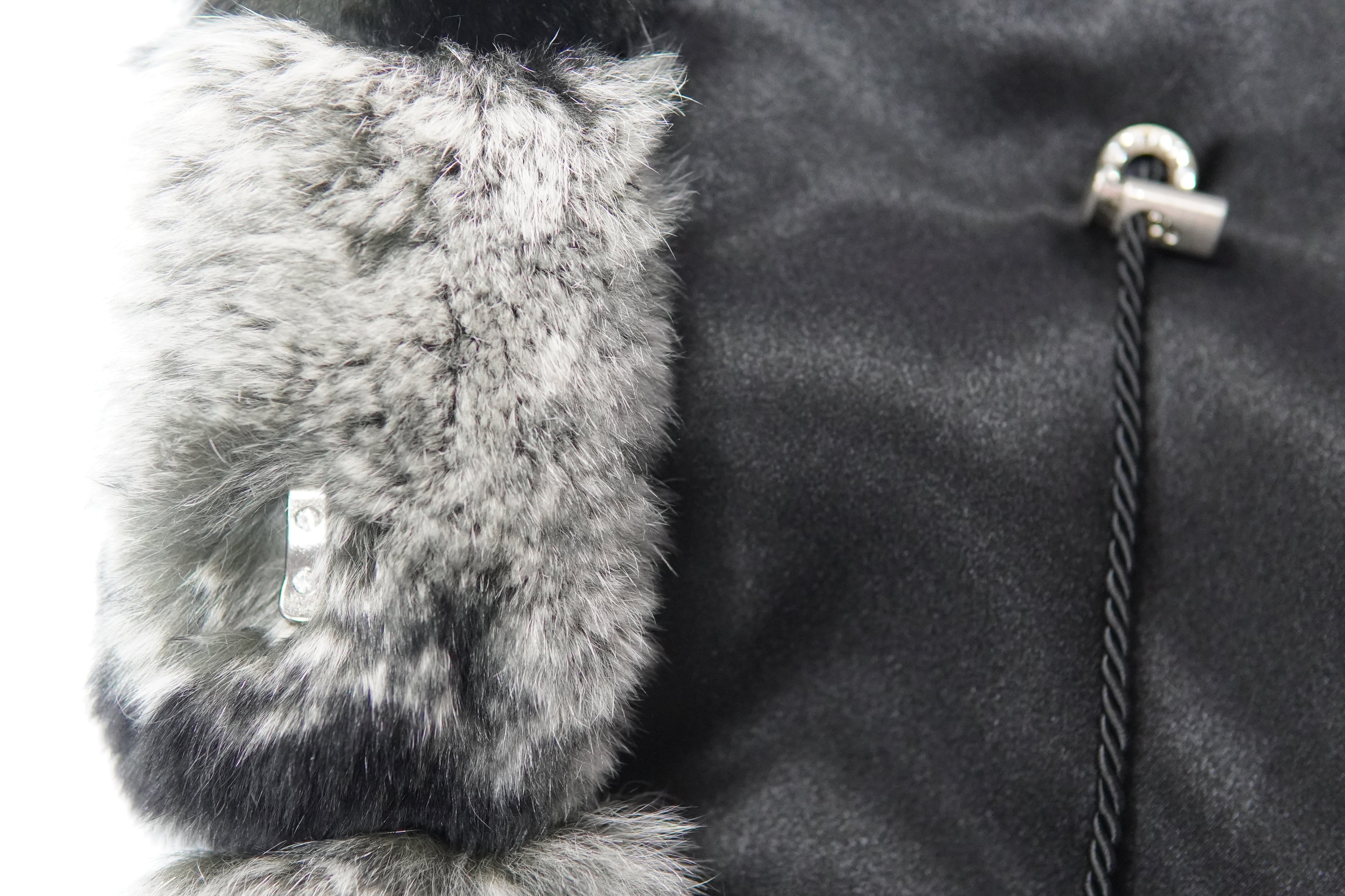 Rabbit Fur and Fox Striped Coat