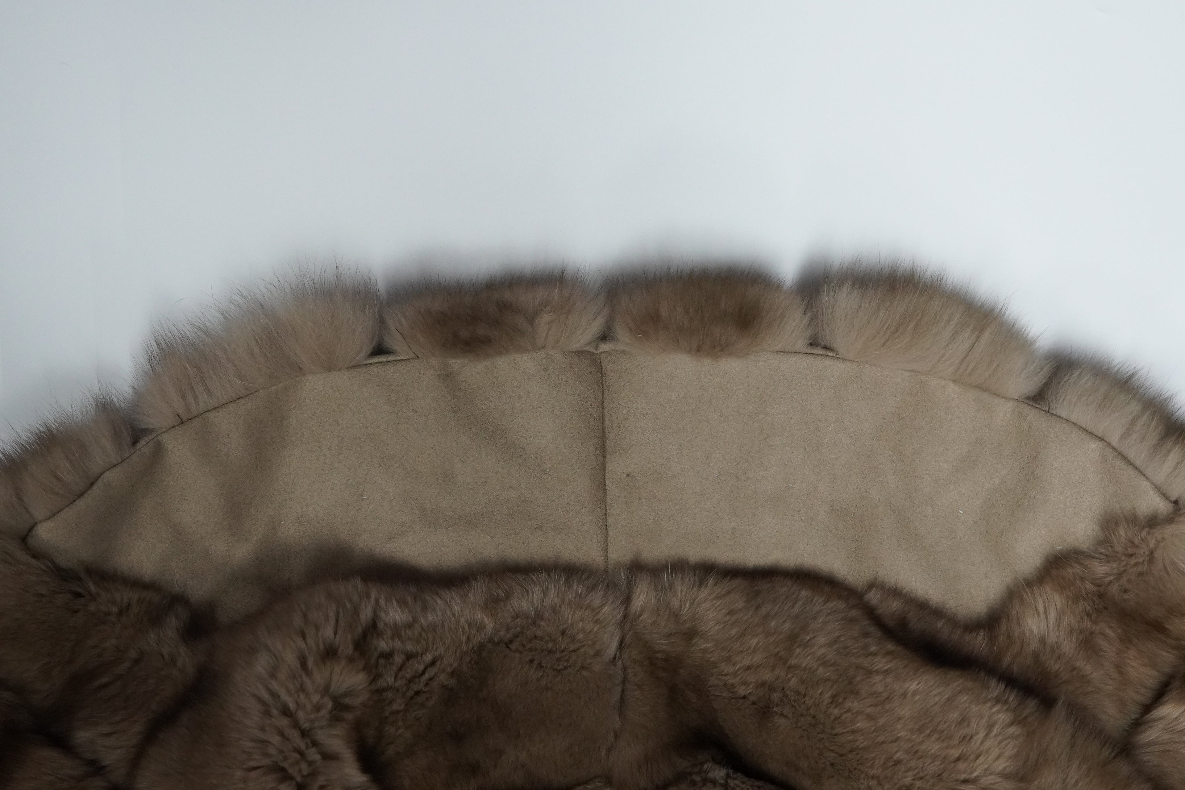 Brown-Yellow Fox Fur Coat