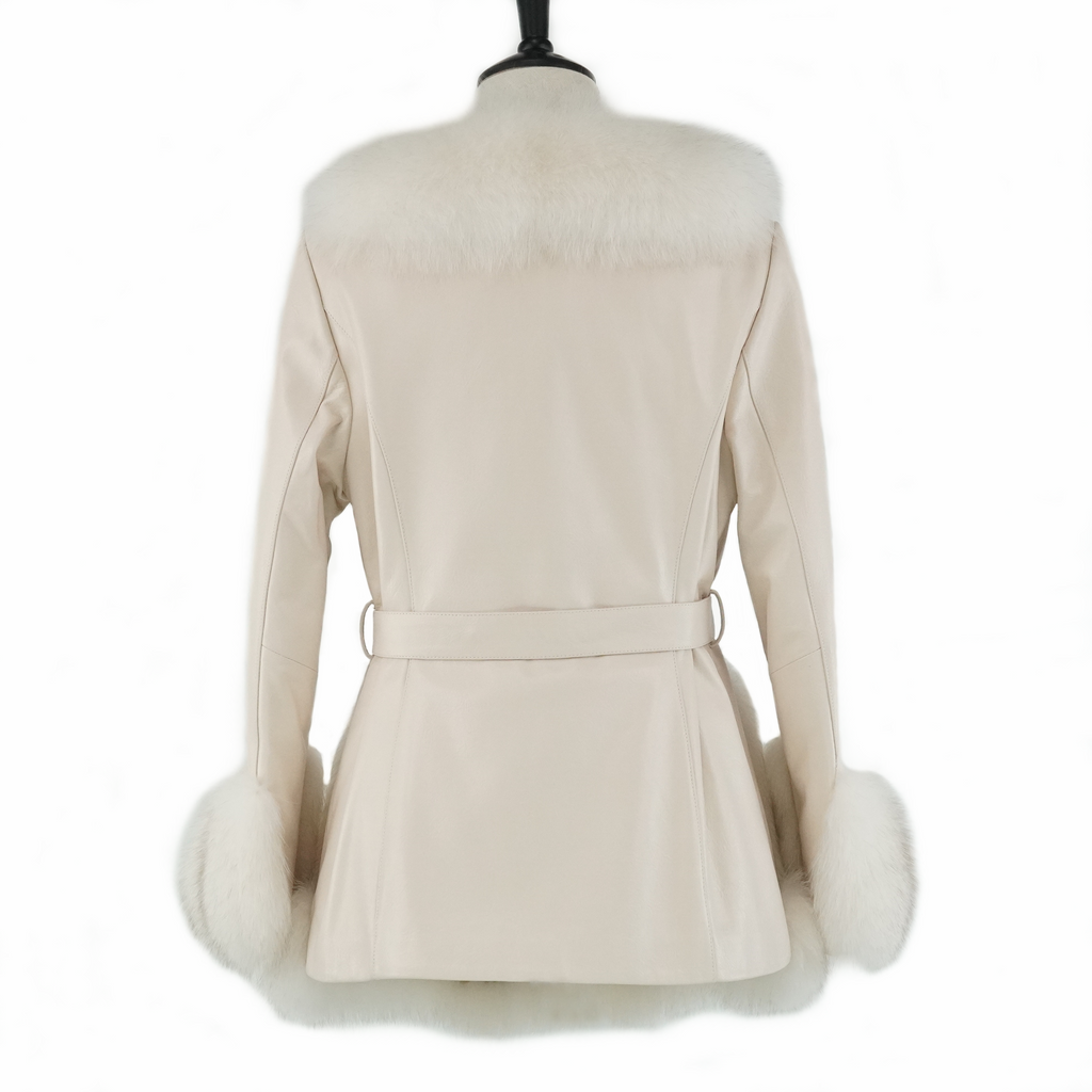 Mid-length young luxury fox fur coat（8856）