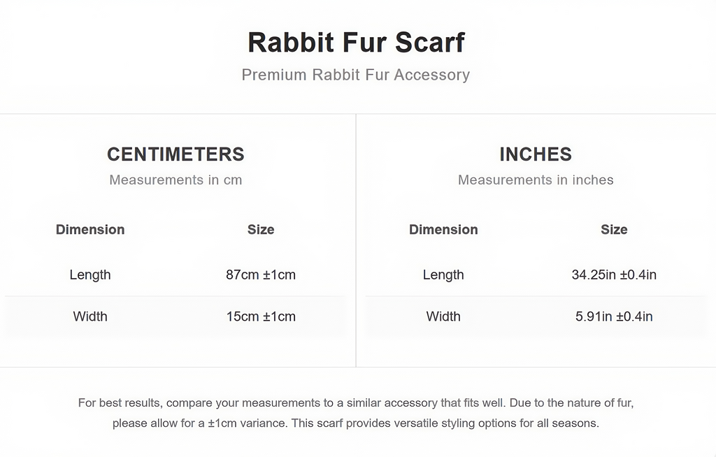Rabbit Fur Scarf
