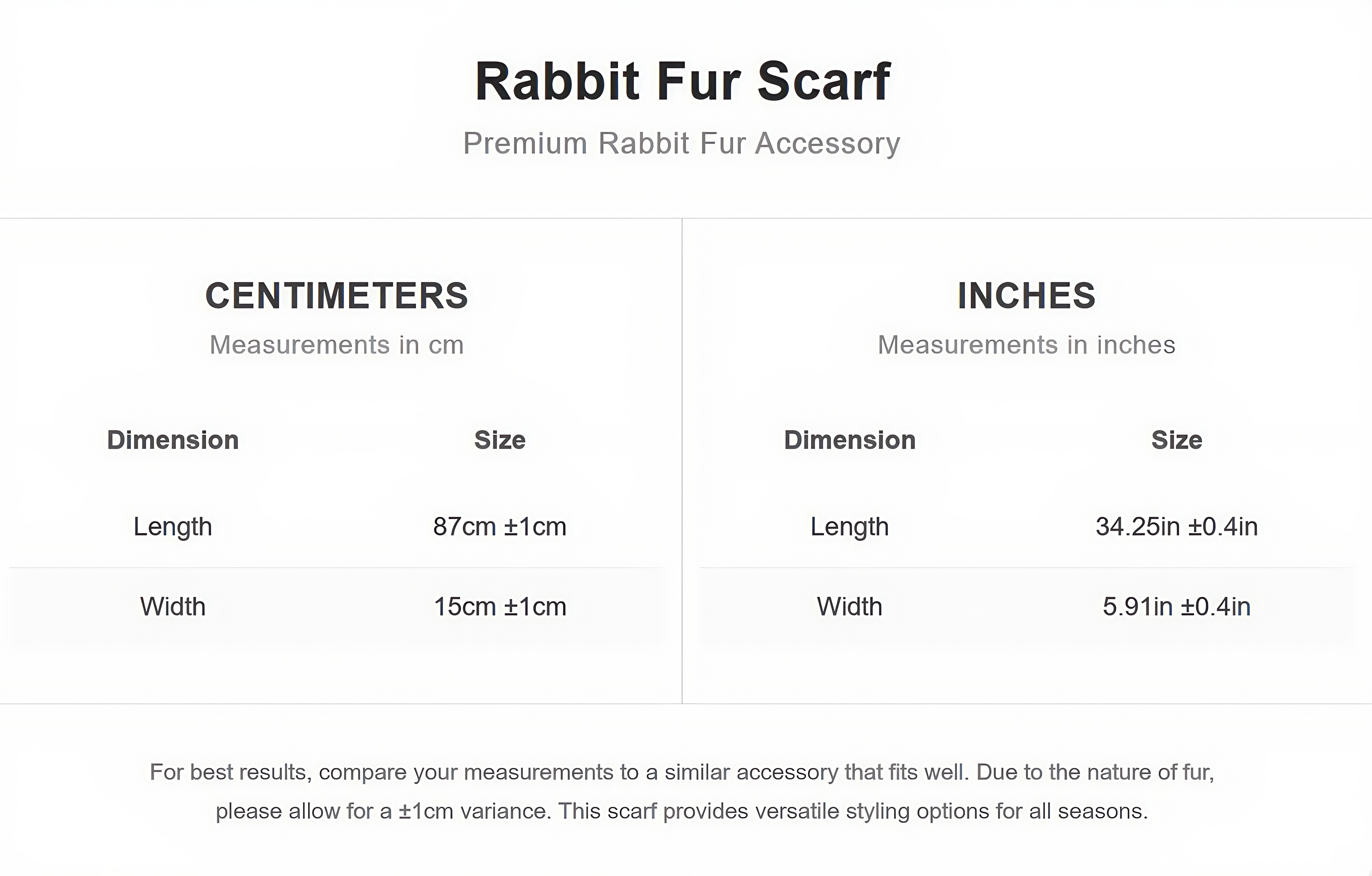 Rabbit Fur Scarf
