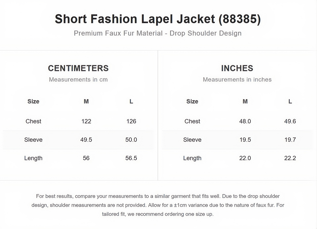 Short Fashion Lapel Jacket (88385)