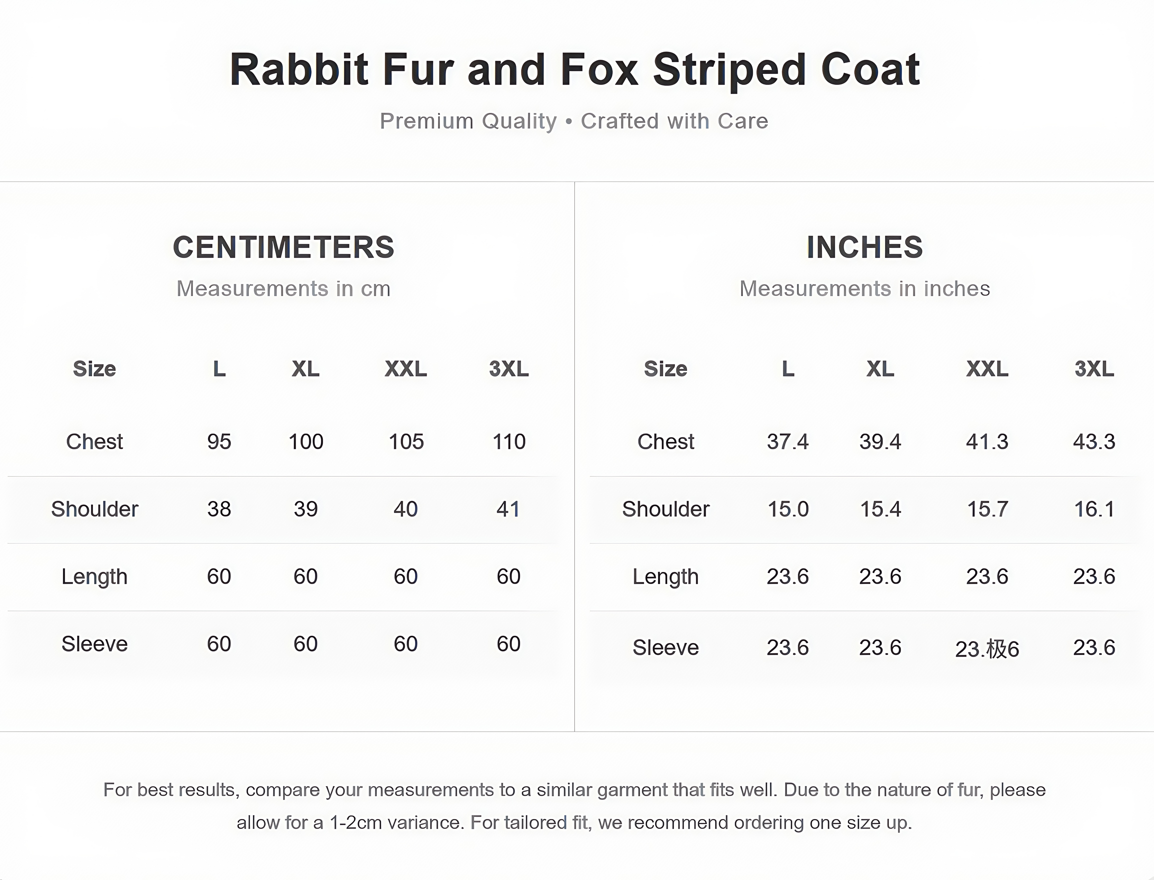 Rabbit Fur and Fox Striped Coat