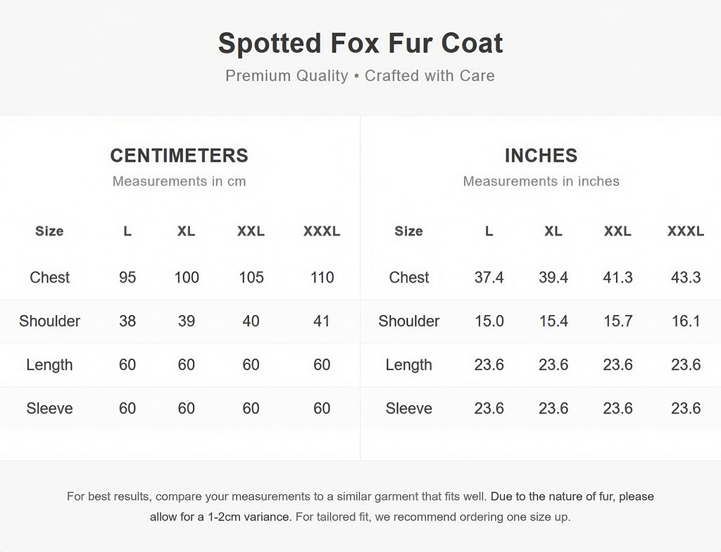 Spotted Fox Fur Coat