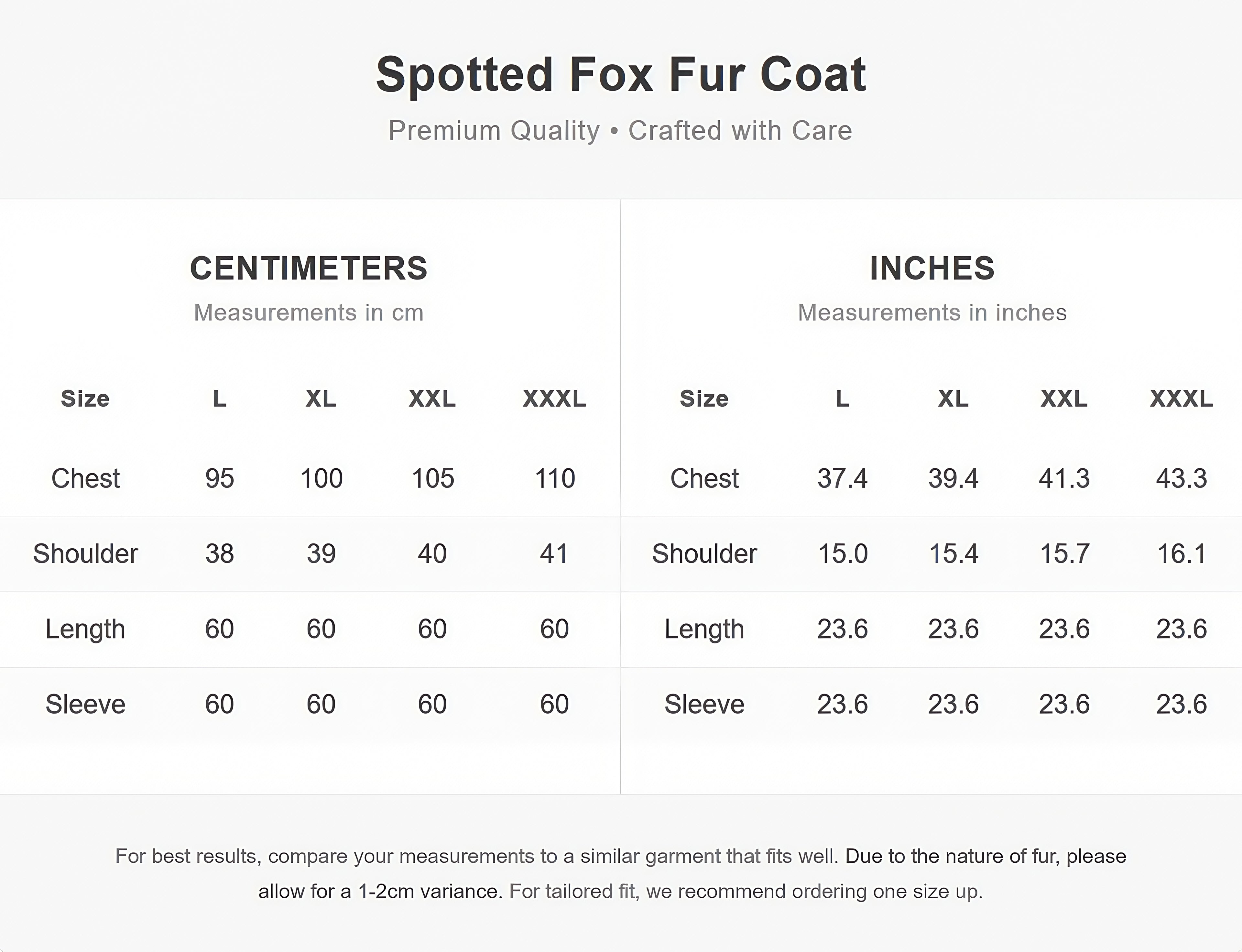 Spotted Fox Fur Coat
