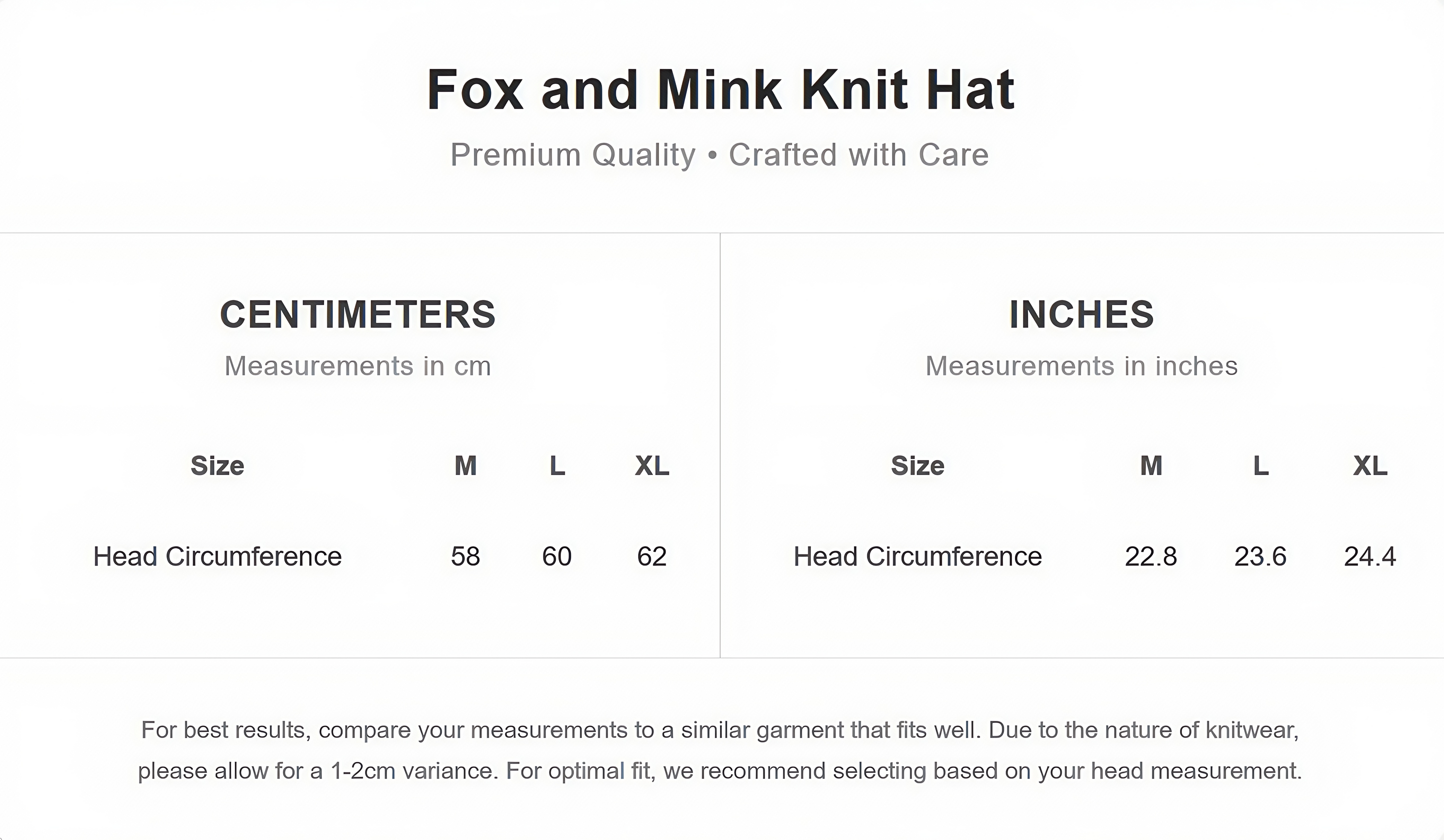 Fox Fur Mink Knit Hat